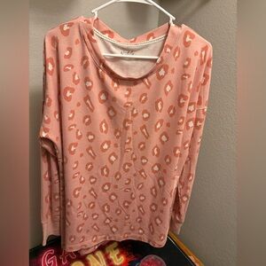 Wonderly Pink Leopard Print Sweater